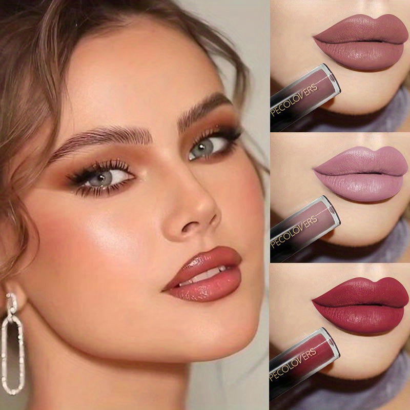 Matte Velvet Lip Tint Long Lasting - Lipstick Lip Gloss Makeup Waterproof Velvet
