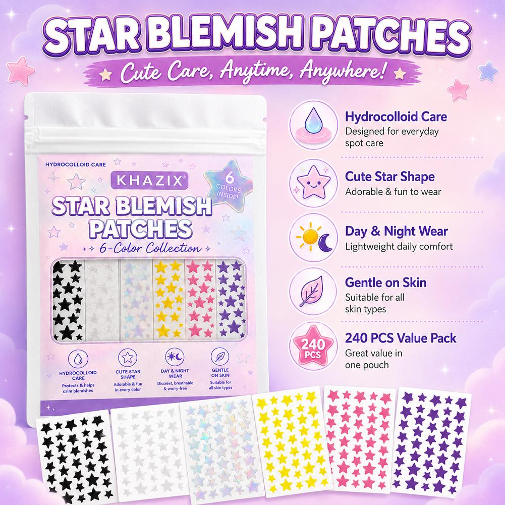 Hydrocolloid Pimple Patch - 240PCS Star Pimple Patches For Face
