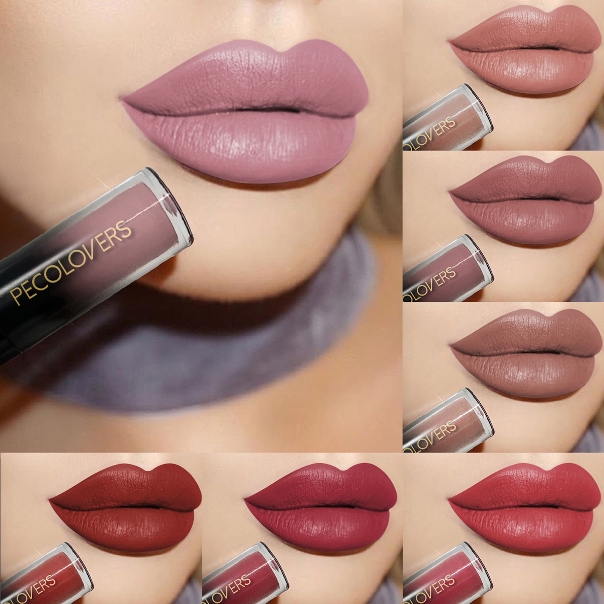 Lipstick Lip Gloss Makeup Wate - Matte Velvet Lip Tint Long Lasting 评论和价格