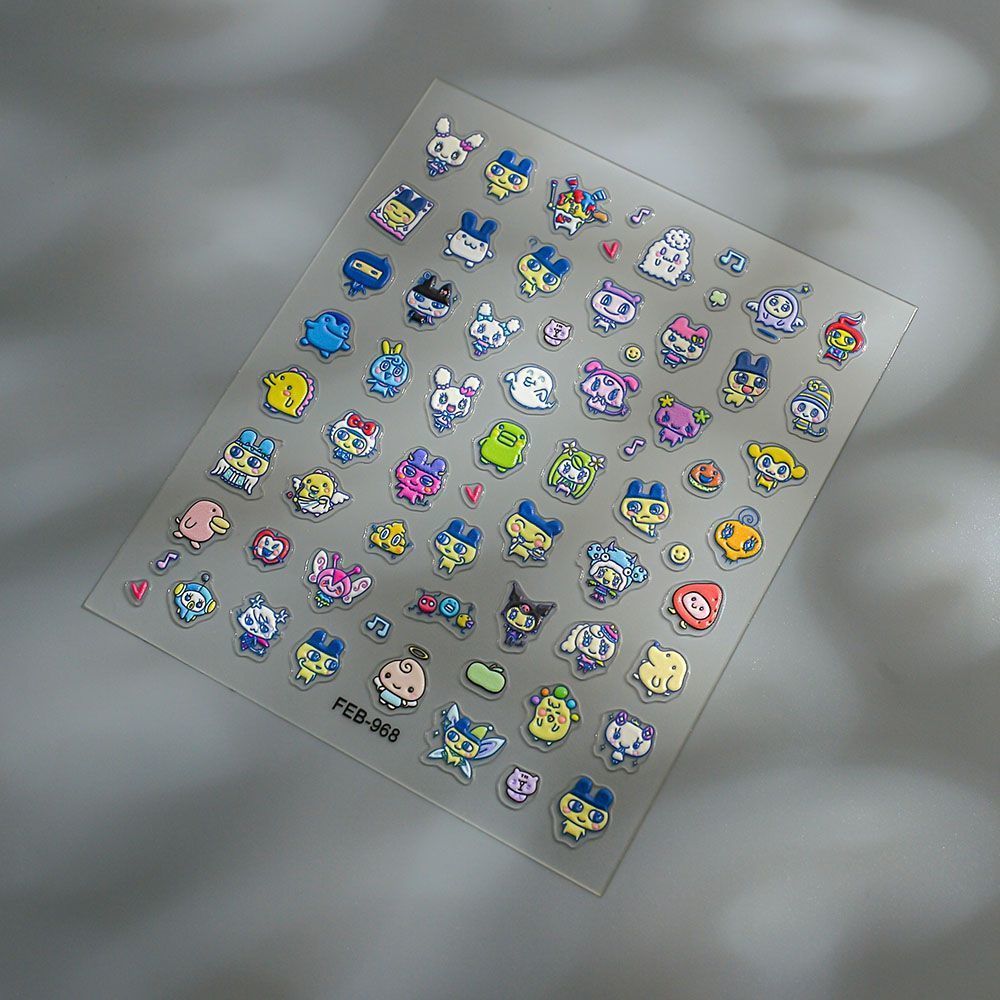 Tamagotchi Cartoon 3D Embossed - Nail Art 评论和价格