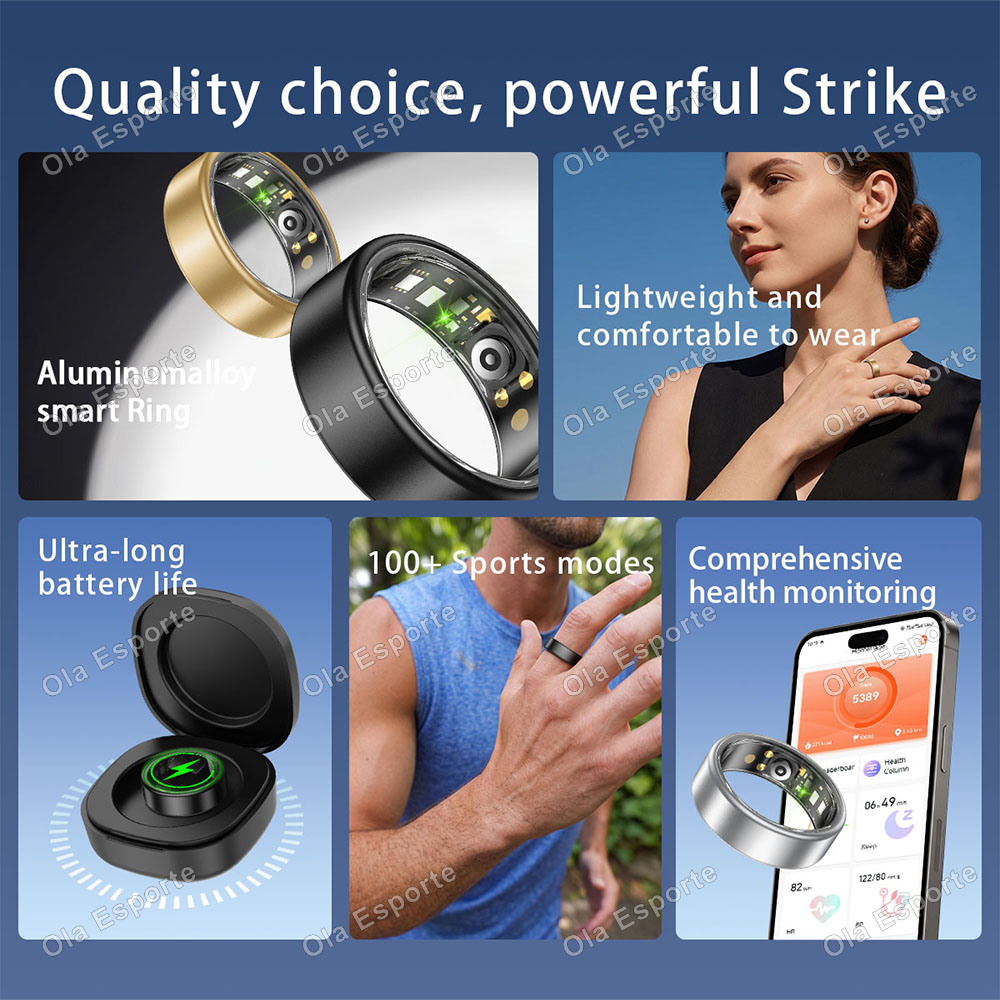 Ola Esporte Smart Ring Men Wom - Health Monitors 评论和价格