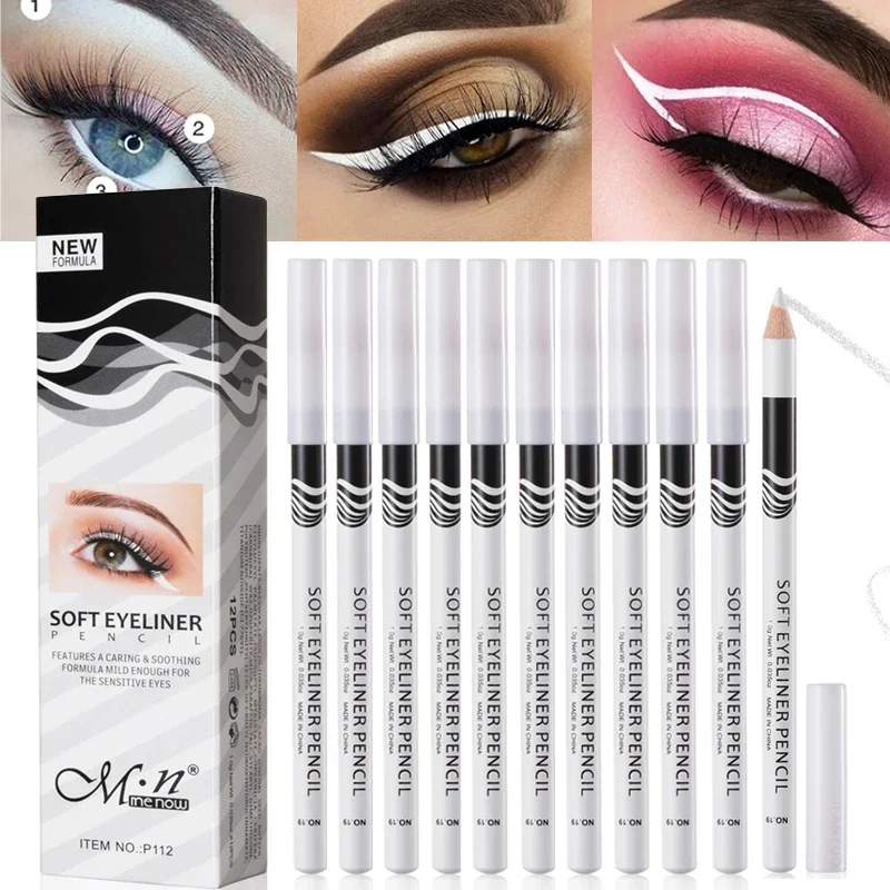 12pcs White Eyeliner Makeup Sm - Waterproof Liquid Eyeliner Pen 评论和价格