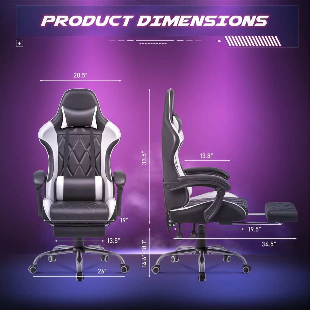 Gaming Chair, Computer Chair w - Massage 评论和价格