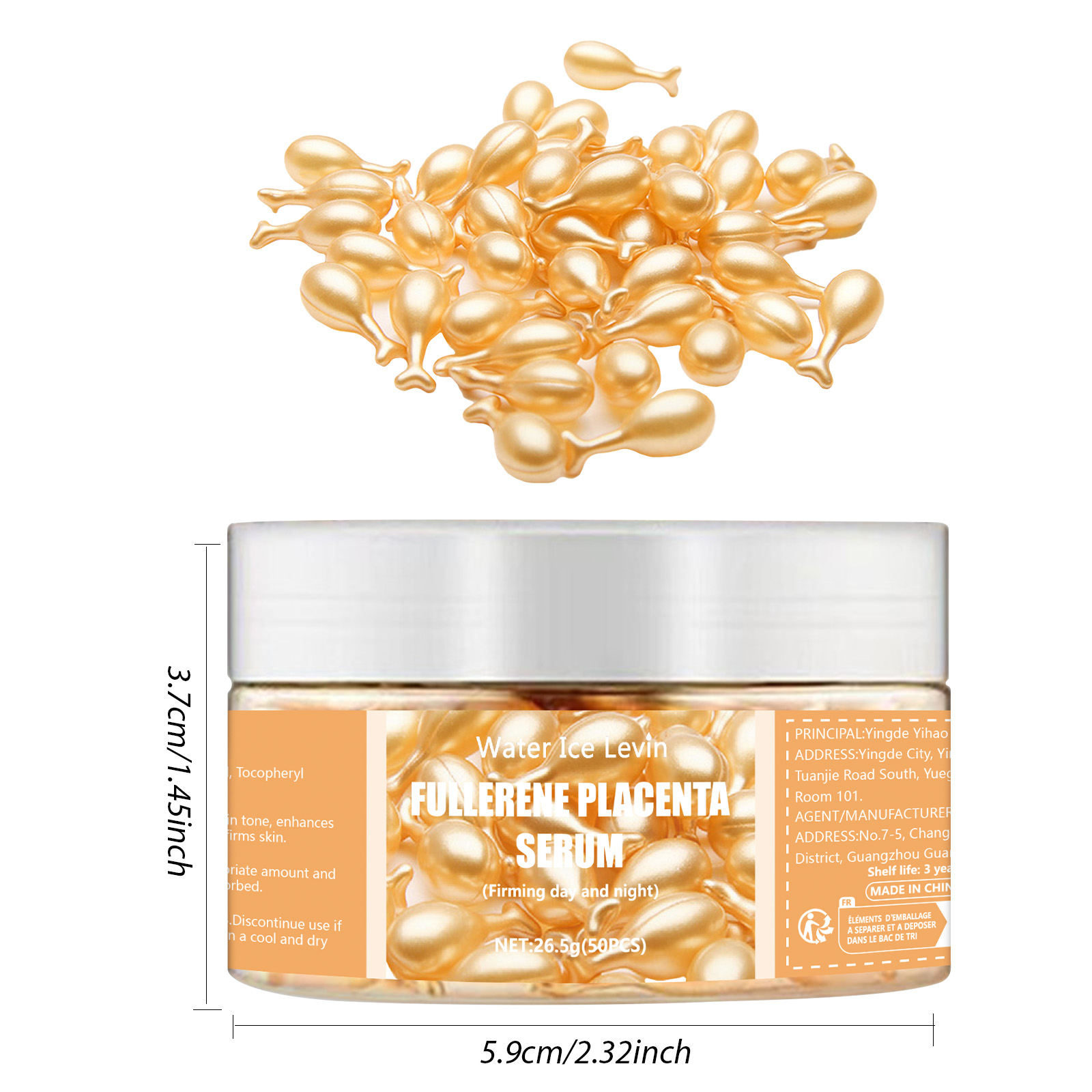 50 Fullerene Essence Capsules  - Hyaluronic Acid Facial Serum 评论和价格