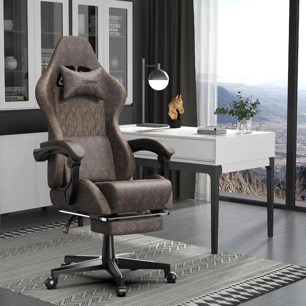 Ergonomic High-Back Gaming Cha - Massage 评论和价格