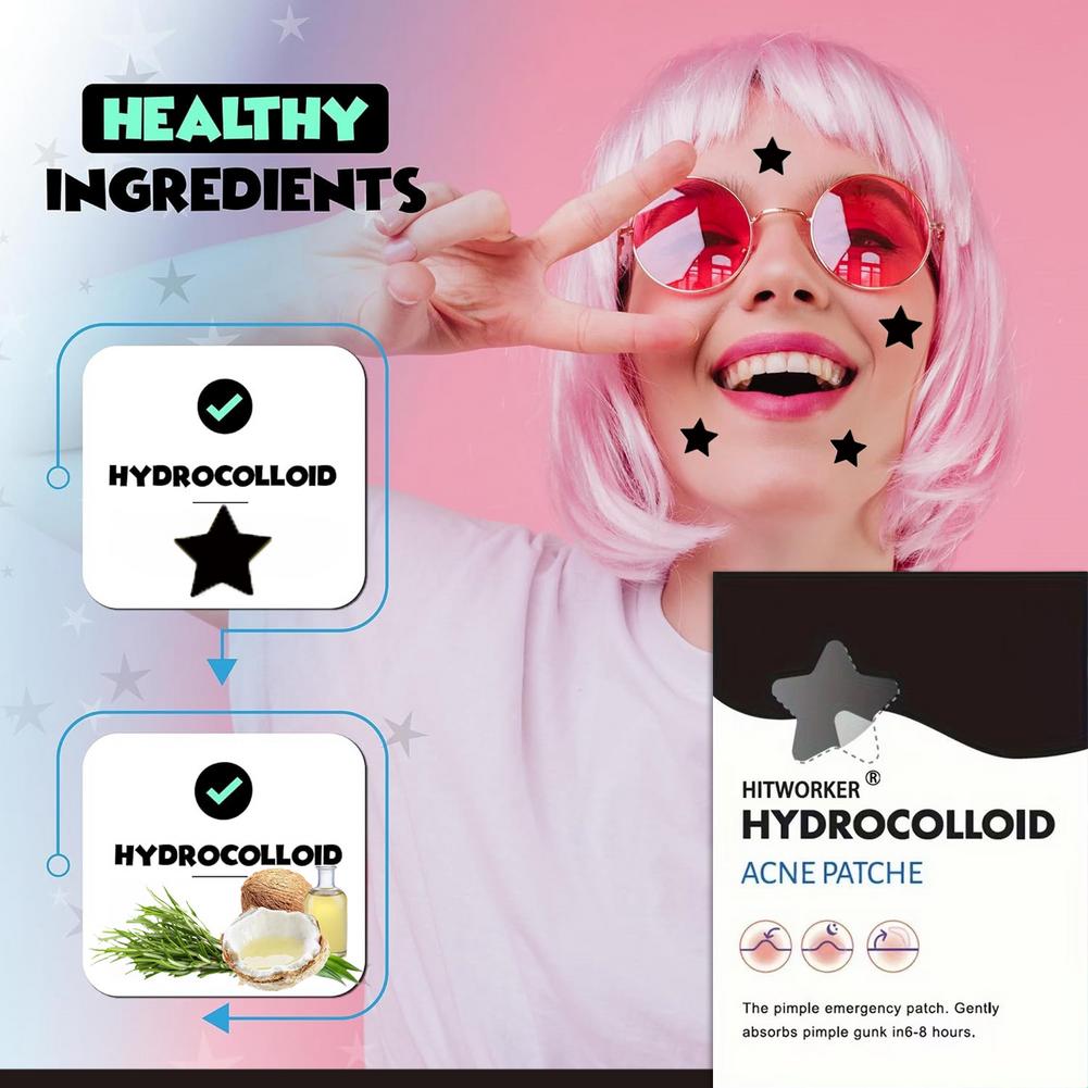 200/400Pcs Black Star Hydrocol - Hydrocolloid Pimple Patch 评论和价格