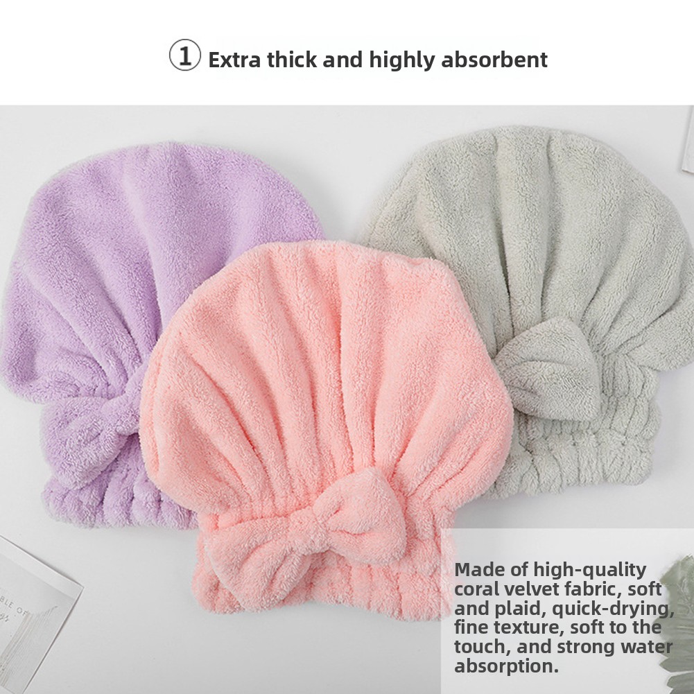 Bow-Knot Shower Cap Super Abso - Hair Care 评论和价格